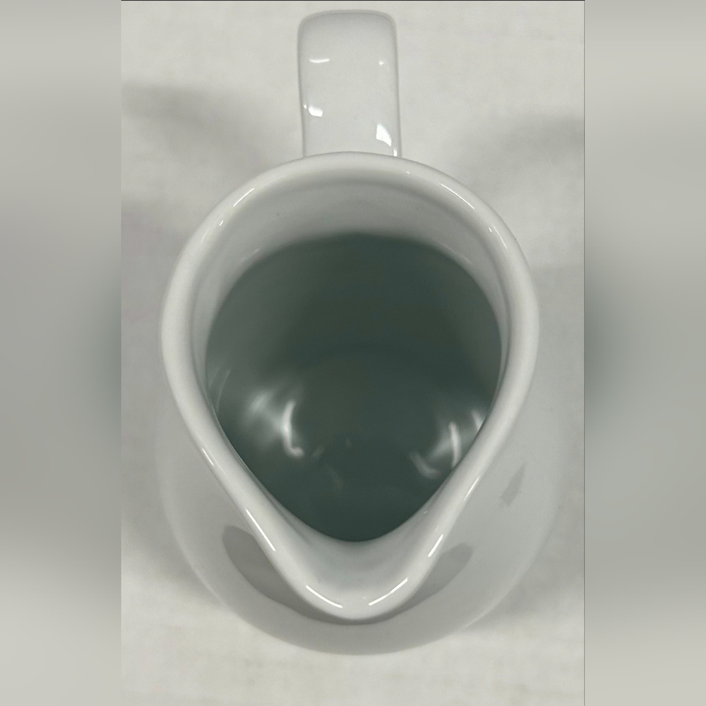 2 Fitz and Floyd Porcelain Creamer Syrup Pitcher White Everyday Juice 5.5” - Picture 3 of 10